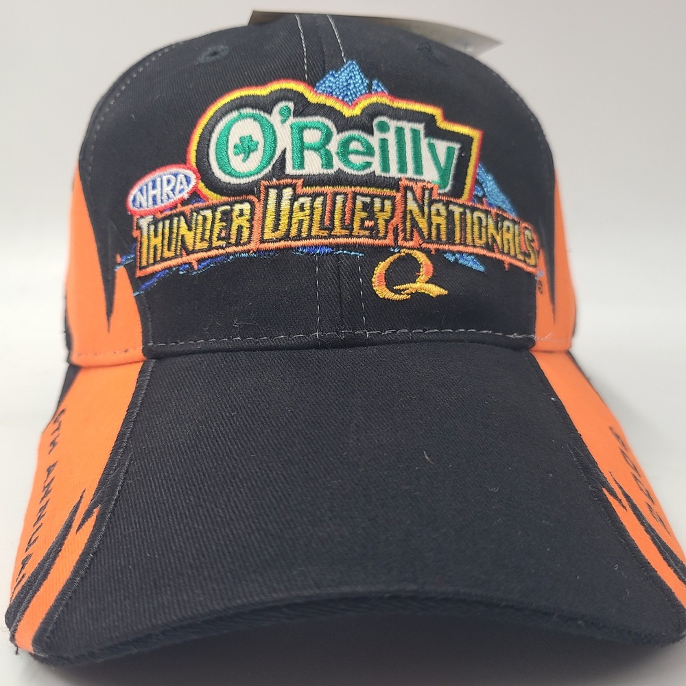 Vintage NHRA Thunder Valley Nationals Hat Adjustable Black Orange 2006 Bristol - Picture 2 of 11